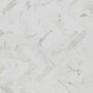 White Marble Herringbone