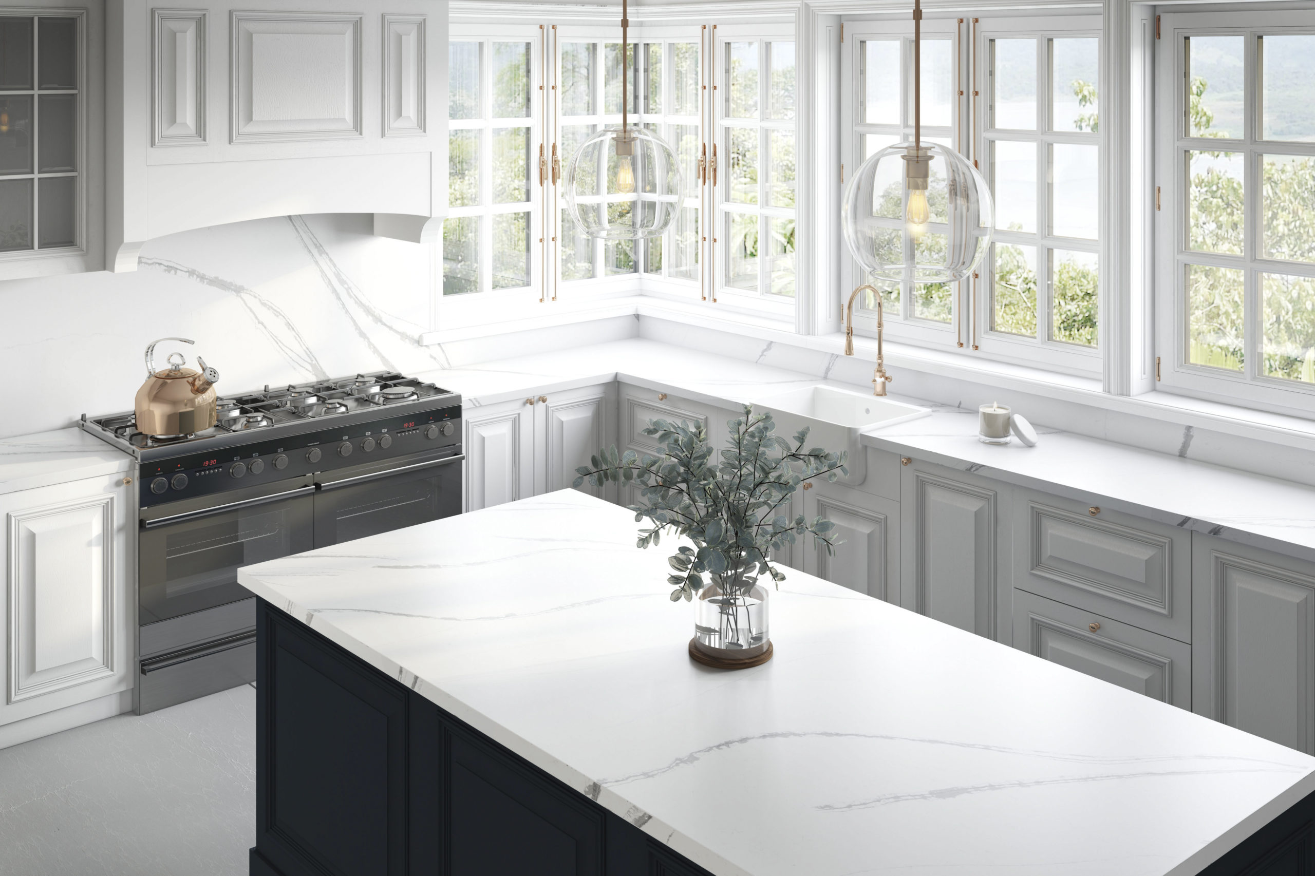 white quartz kitchen countertop trends 2021